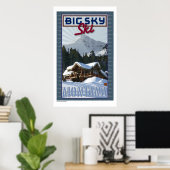 TRAVEL-Montana-Big Sky Poster (Thuiskantoor)