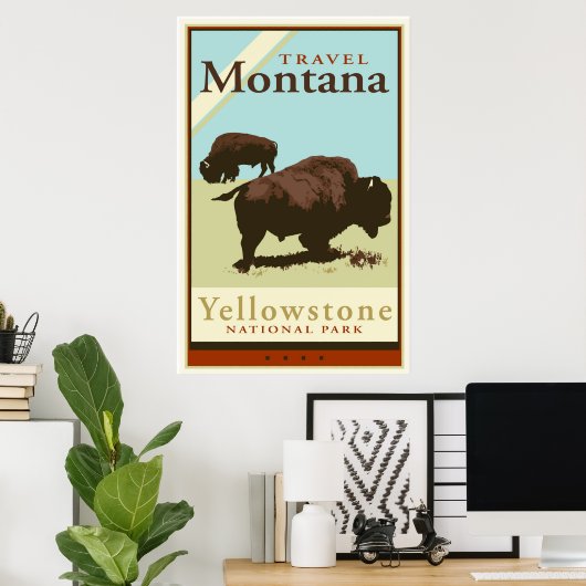 Travel Montana Poster (Thuiskantoor)
