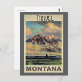 Travel Montana poster, Briefkaart (Voorkant / Achterkant)