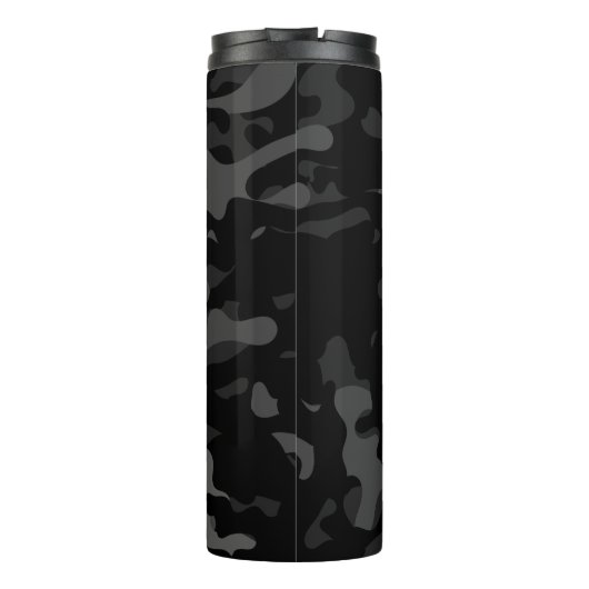 Travel Mug Black Camouflage Pap Thermal Tumbler Thermosbeker (Achterkant)