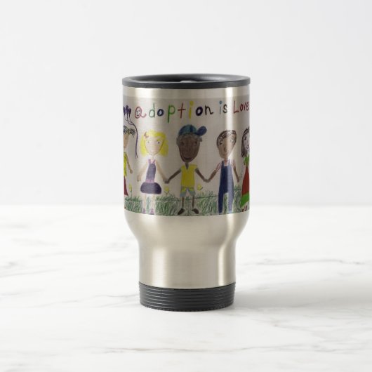 Travel Mug/Cup - Adoptie is liefde Reisbeker (Center)