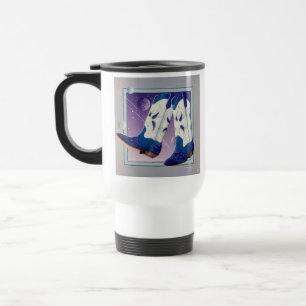 Travel Mug, Cup - Elektrische Slide Cowboy Boots Reisbeker