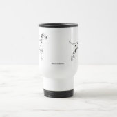 Travel Mug: Dalmatiaans met zwarte spotprenten Reisbeker (Center)