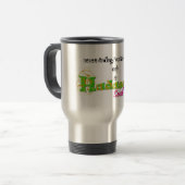 Travel Mug, die niet meer dan een handvol is Reisbeker (Voorkant links)