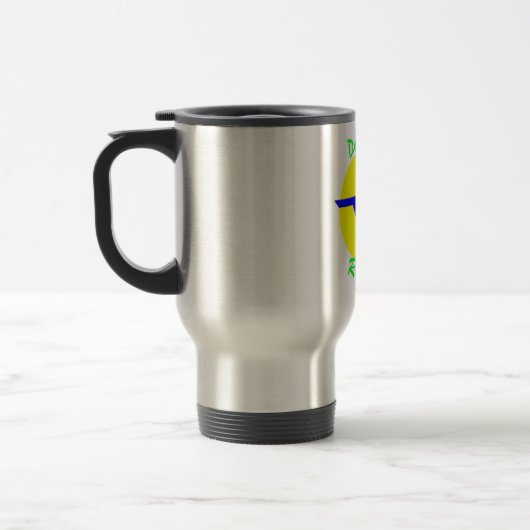 Travel Mug, DMR Logo met tekst Reisbeker (Links)