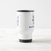 Travel Mug: Foto van uw baby + naam (blauw) Reisbeker (Center)
