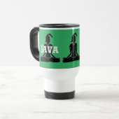 Travel Mug (Groen en Wit) Reisbeker (Voorkant links)