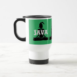Travel Mug (Groen en Wit) Reisbeker