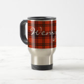 Travel Mug Heart Tartan Wemyses - Personaliseer Reisbeker (Voorkant links)
