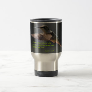 Travel mug... Hummingbird...rust...geloof Reisbeker
