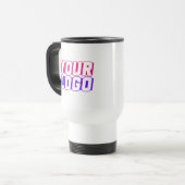 Travel Mug met Custom Company Logo Reisbeker (Voorkant links)