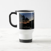 Travel mug met handvat zonnefoto's met pines reisbeker (Links)