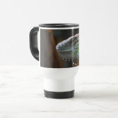 Travel Mug met hoofd van de kleurrijke Iguana hage Reisbeker (Voorkant links)