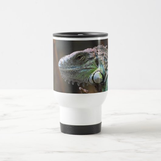 Travel Mug met hoofd van de kleurrijke Iguana hage Reisbeker (Center)