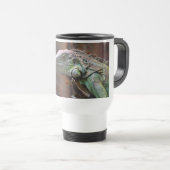 Travel Mug met kleurrijke Iguana hagedis Reisbeker (Voorkant rechts)