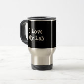 Travel Mug met labrador Retriever Reisbeker (Voorkant links)