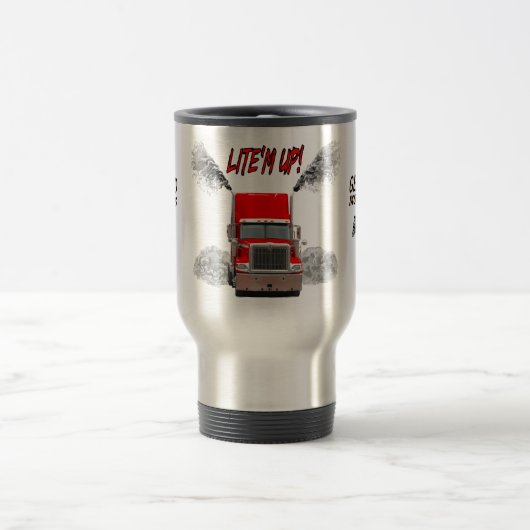 Travel Mug met "LITE'M UP!" design Reisbeker (Center)