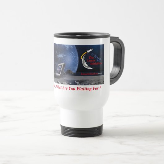 Travel Mug met TLI Astronaut Reisbeker (Voorkant rechts)