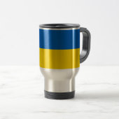 Travel Mug met vlag van Oekraïne Reisbeker (Voorkant rechts)