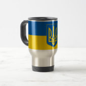 Travel Mug met vlag van Oekraïne Reisbeker (Voorkant links)