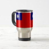 Travel Mug met vlag van Taiwan Reisbeker (Voorkant links)