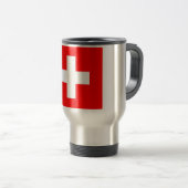 Travel Mug met vlag van Zwitserland Reisbeker (Voorkant rechts)