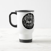 Travel mug multi-language peace pax paz reisbeker (Links)