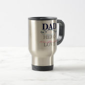 Travel Mug - Papa: Een kinderheld en eerste liefde Reisbeker (Voorkant rechts)