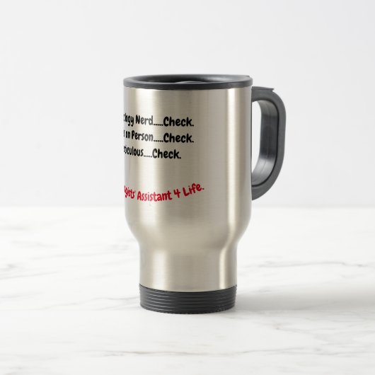 Travel mug Pathologists' Assistant Reisbeker (Voorkant rechts)