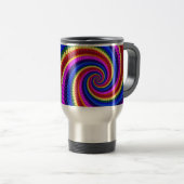 Travel Mug - Rainbow Swirl Fractal Pattern Reisbeker (Voorkant rechts)
