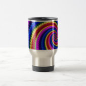 Travel Mug - Rainbow Swirl Fractal Pattern Reisbeker (Center)