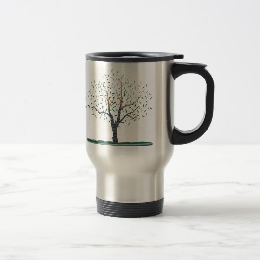 Travel Mug - Recycled Art Tree Afbeelding Reisbeker (Rechts)