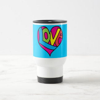 Travel Mug - Retro Peace 'n Love Reisbeker