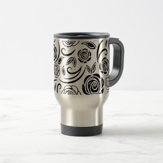 TRAVEL MUG STIJL ONTWERP REISBEKER (Voorkant rechts)
