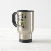 TRAVEL MUG - TEQUILA, CHEAPER DAN THERAPIE REISBEKER (Voorkant links)