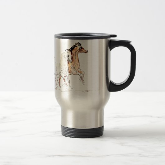 Travel Mug van Arabische paarden Reisbeker (Rechts)
