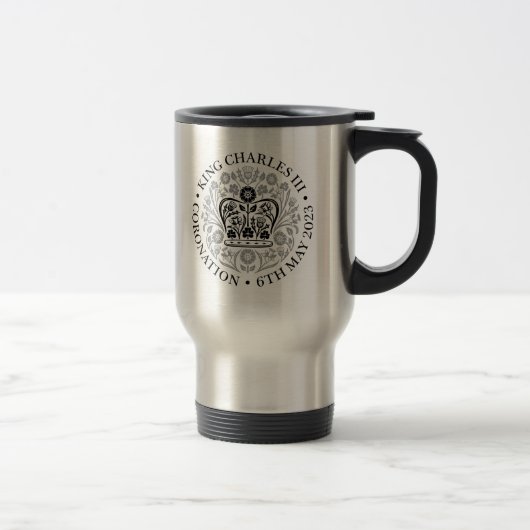 Travel Mug voor Coronation 2023 - zwart Reisbeker (Rechts)