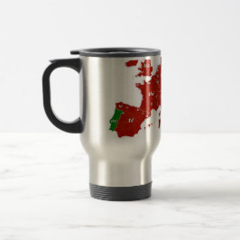 Travel Mug voor de taalkaart van Tea Europe Reisbeker