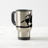 Travel Mug Westerne Cowboy Horse Roping Reisbeker (Voorkant links)