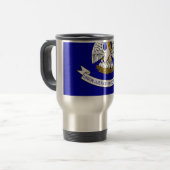 Travel Mug with Flag of Louisiana State - USA Reisbeker (Voorkant links)