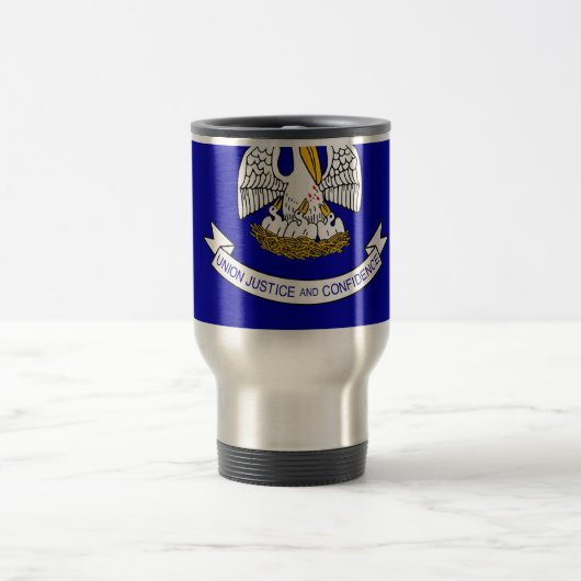 Travel Mug with Flag of Louisiana State - USA Reisbeker (Center)