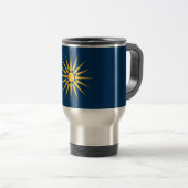 Travel Mug with Flag of Macedonia, Greece Reisbeker (Voorkant rechts)