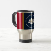 Travel Mug with Flag of Mississippi State, USA Reisbeker (Voorkant links)