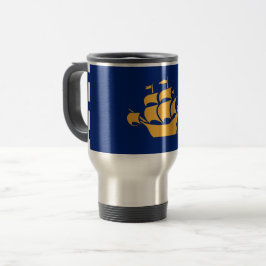 Travel Mug with Flag of Quebec City, Canada Reisbeker