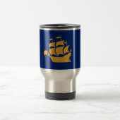 Travel Mug with Flag of Quebec City, Canada Reisbeker (Center)