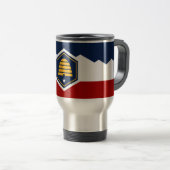 Travel Mug with Flag of Utah, USA Reisbeker (Voorkant rechts)
