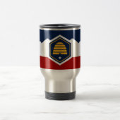Travel Mug with Flag of Utah, USA Reisbeker (Center)