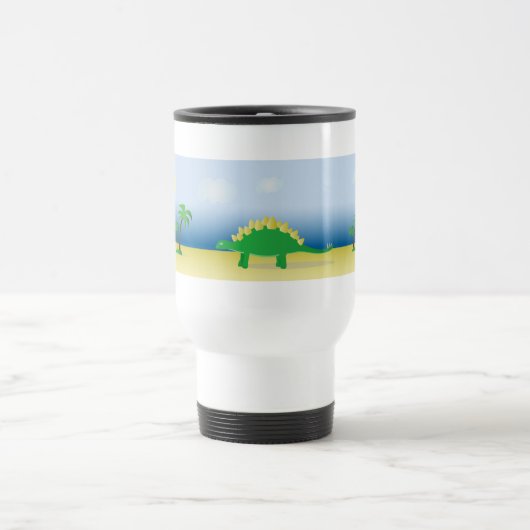 Travel mug with Stegosaurus Jascaro Graphics Reisbeker (Center)