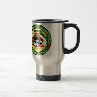 Travel mug, Woodstock Curling Club logo Reisbeker