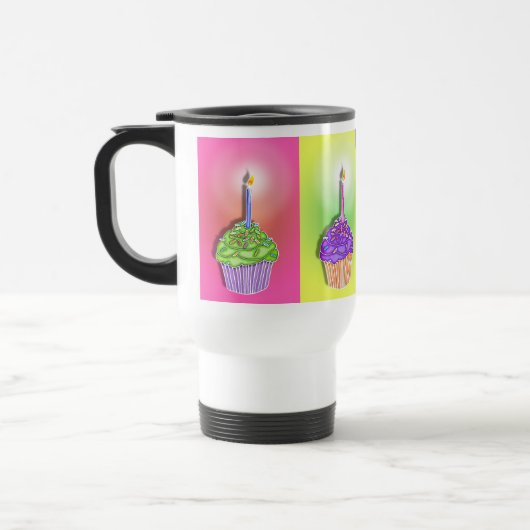Travel Mugs - Birthday Cupcakes Reisbeker (Links)